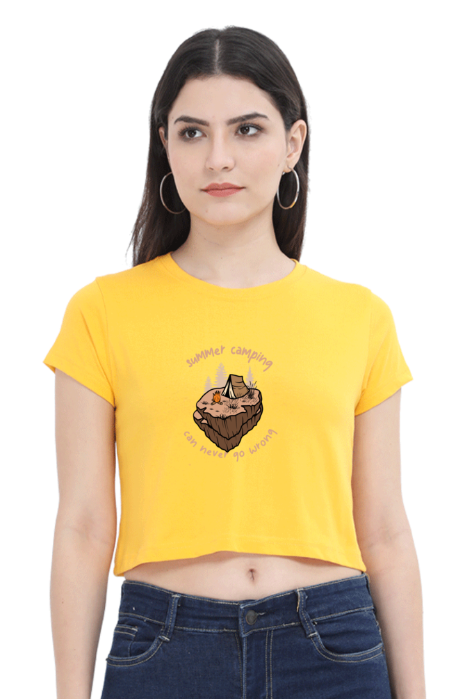 Women Adventure Crop Top - summer camp