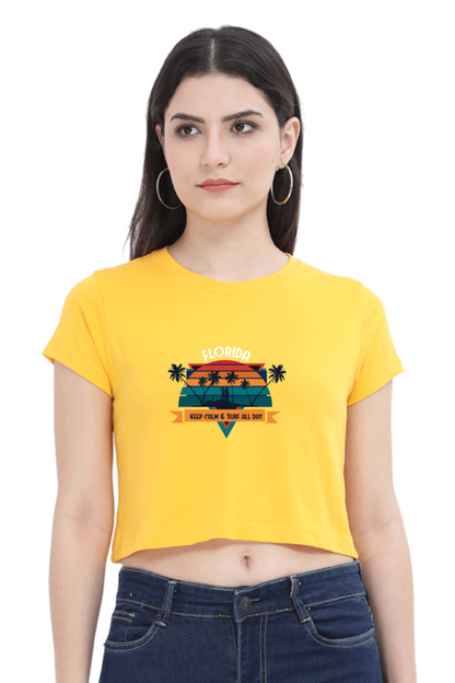 Women's Summer Crop Top - Florida