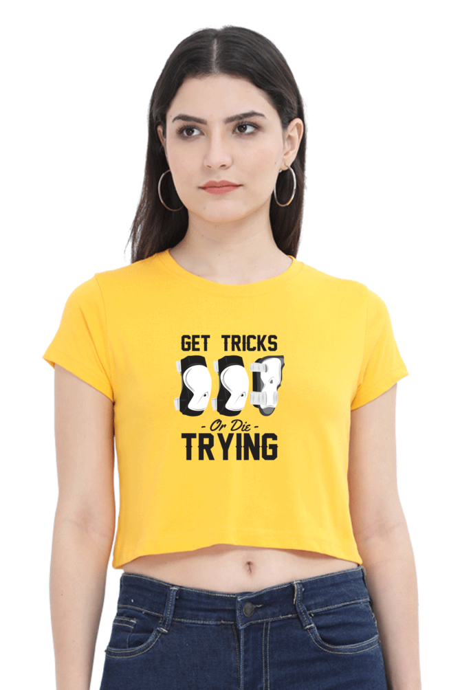 Women Skateboard Crop Top - Tricks