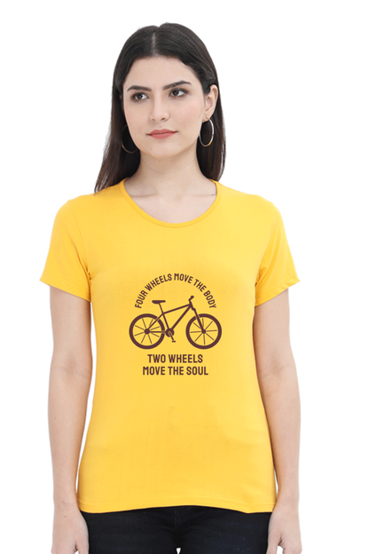 Women’s Round Neck Printed Rider T-Shirts -  move body