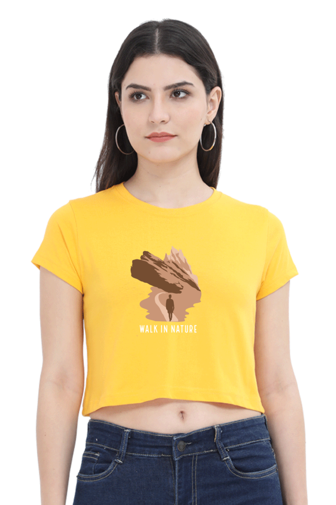 Women Adventure Crop Top - nature walk