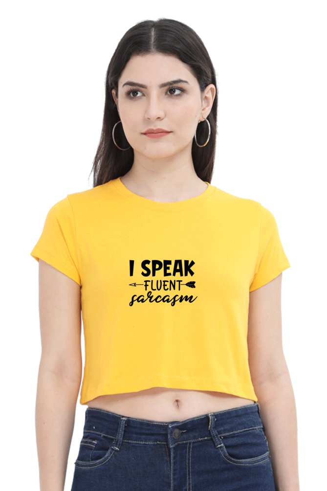Women Funny & Queen SVG Crop Top - Fluent