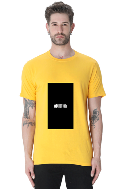 Men's Round Neck Minimalistic T-Shirt - Ambition