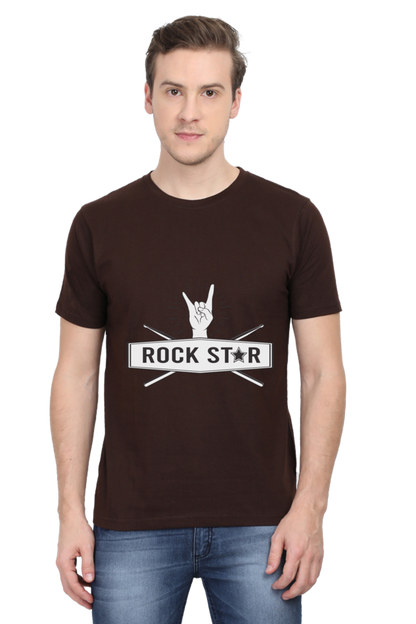Music Unisex Cotton Round Neck T-shirt - Rock Star