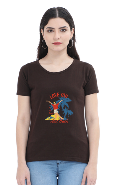 Women’s Round Neck Printed Summer T-Shirts - Beach & Back