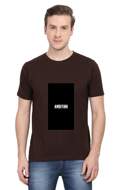 Men's Round Neck Minimalistic T-Shirt - Ambition