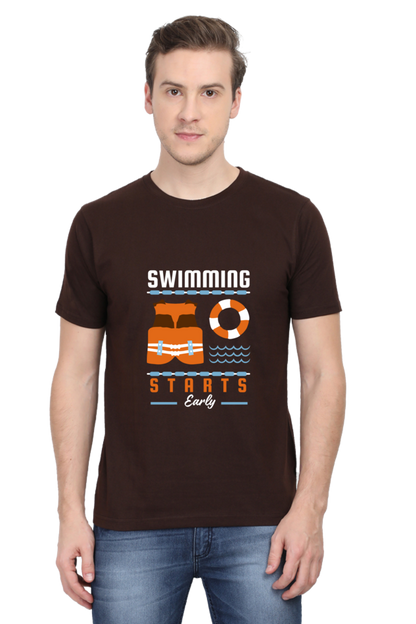 Men's Round Neck Swimming T-Shirt - Starts