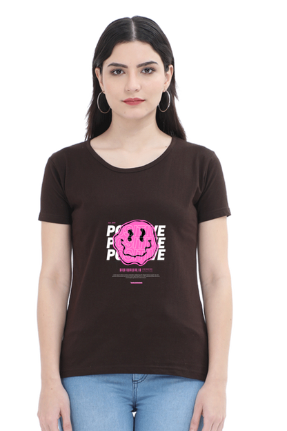 Women’s Round Neck Stones T-Shirts - Positive