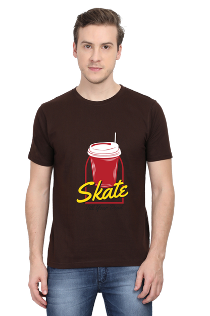 Skateboard Unisex Cotton Round Neck T-shirt - Skate
