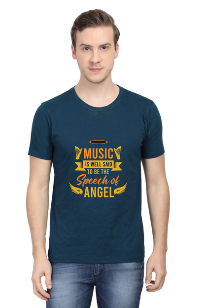 Music Unisex Cotton Round Neck T-shirt - Speech of Angle
