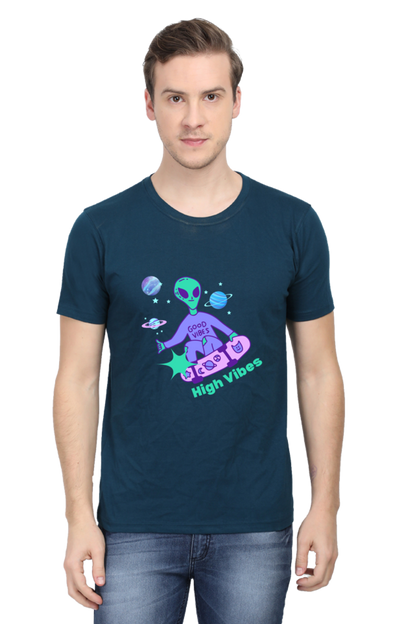 Men's Round Neck T-Shirt - High Vibes