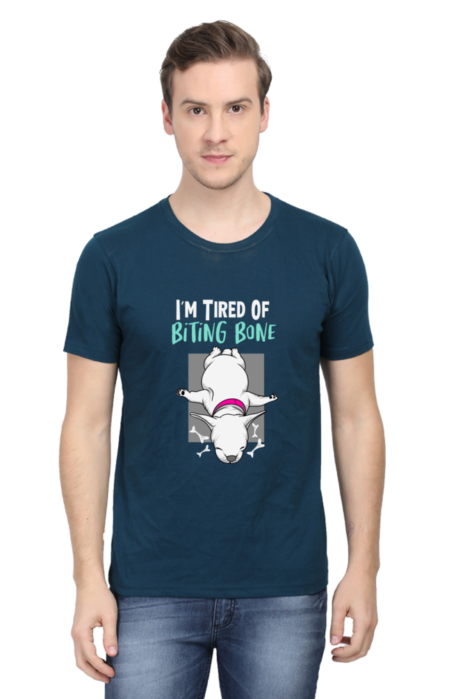 Men's Funny & Queen SVG Round Neck T-Shirt - biting