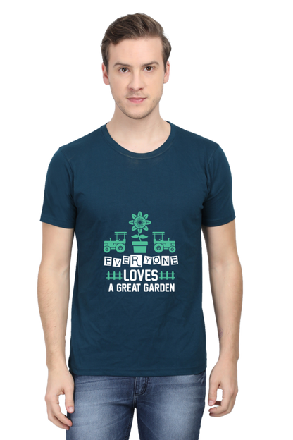 Men's Gardening Cotton Round Neck T-Shirt - great