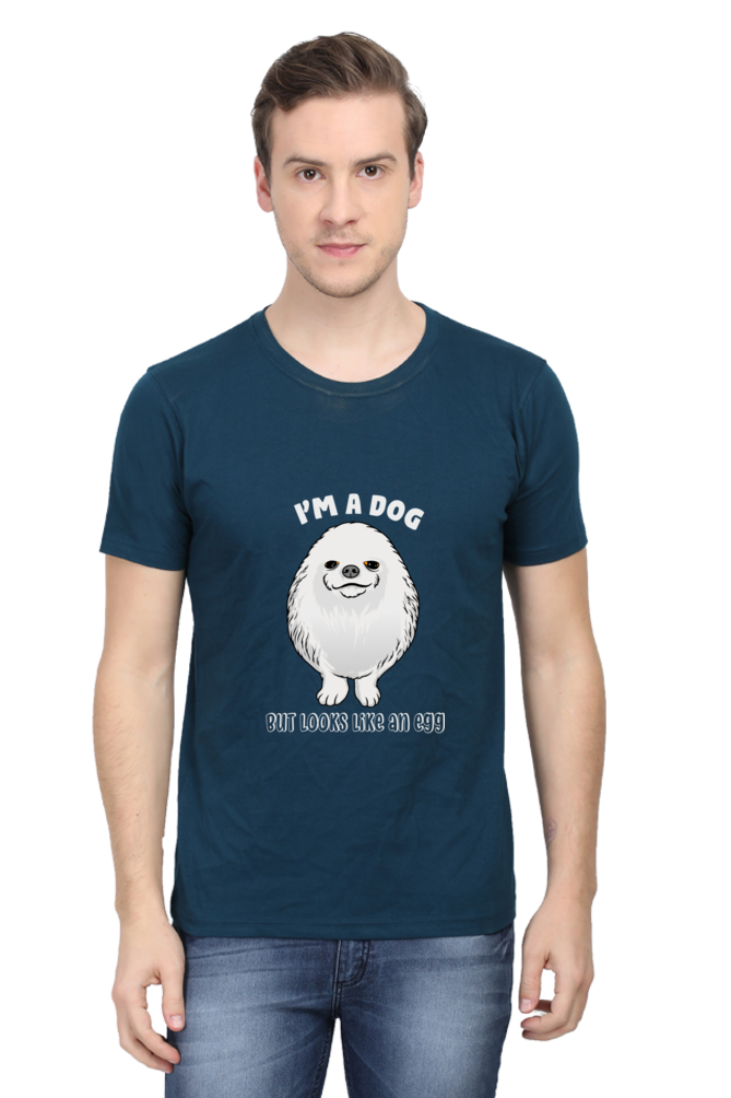 Men's Funny & Queen SVG Round Neck T-Shirt - dog