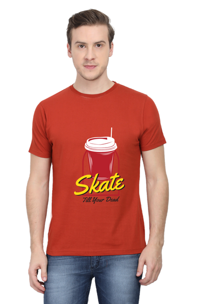 Skateboard Unisex Cotton Round Neck T-shirt - Skate