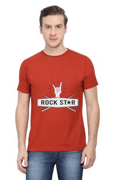 Music Unisex Cotton Round Neck T-shirt - Rock Star