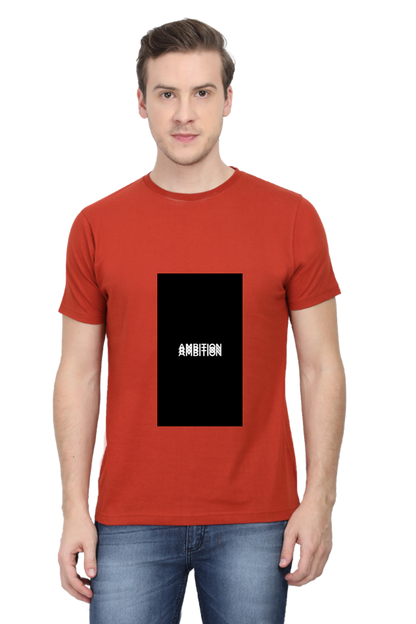 Men's Round Neck Minimalistic T-Shirt - Ambition