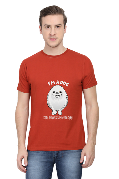 Men's Funny & Queen SVG Round Neck T-Shirt - dog