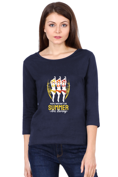 Women’s Full Sleeves Summer T-Shirts -  Boring