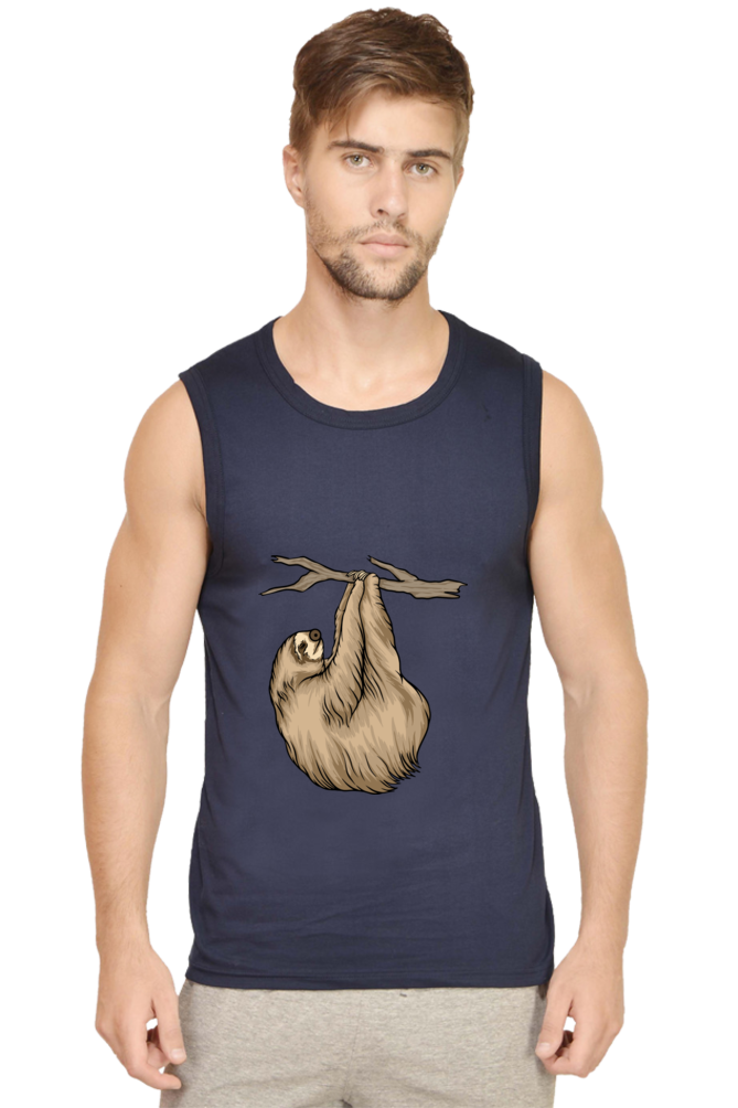 Men’s Sloth Gym Vest - do not disturb