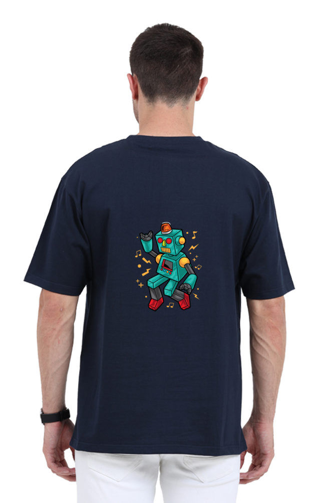 Men Oversized Classic Dance T Shirt - dancing robo