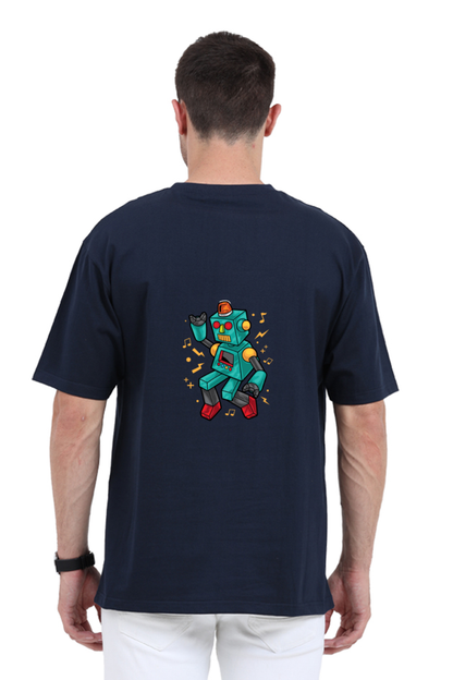 Men Oversized Classic Dance T Shirt - dancing robo