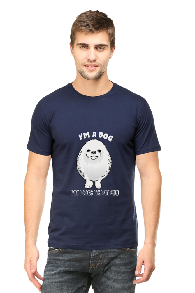 Men's Funny & Queen SVG Round Neck T-Shirt - dog