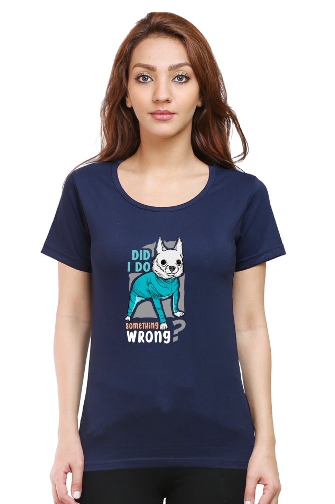 Women’s Round Neck Printed Funny & Queen SVG T-Shirts -  wrong