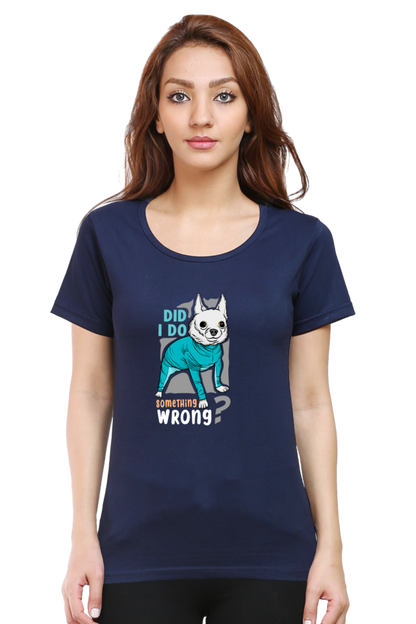 Women’s Round Neck Printed Funny & Queen SVG T-Shirts -  wrong
