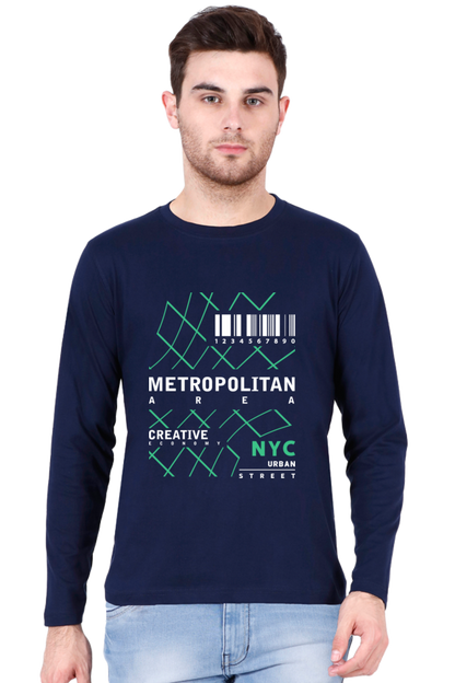 Men’s Full Sleeve - T Shirt -  Metropolitan