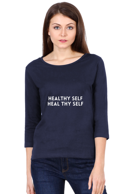 Women’s Full Sleeves Minimalistic T-Shirts - Self