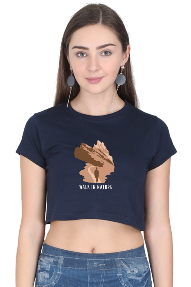 Women Adventure Crop Top - nature walk