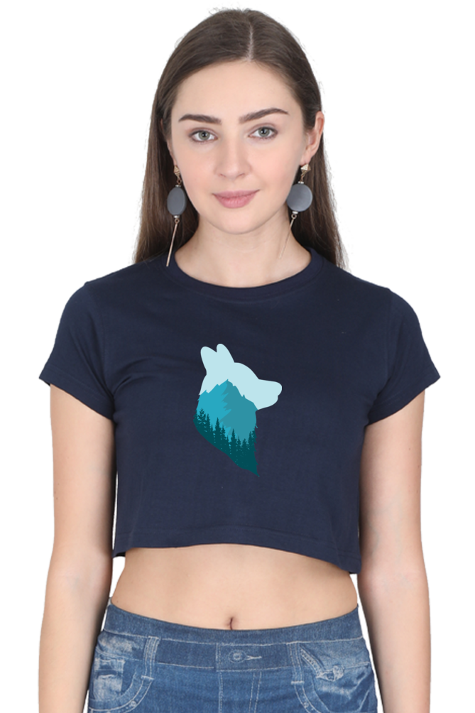 Women Adventure Crop Top - wolf
