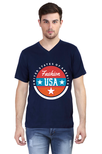 Men's V Neck T-Shirt - Fashion USA