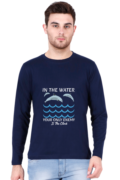 Men’s  Swimming Full Sleeve - T Shirt - The Clock