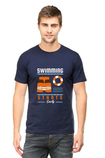 Men's Round Neck Swimming T-Shirt - Starts