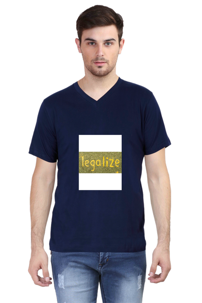 Men's V Neck T-Shirt - Legalize