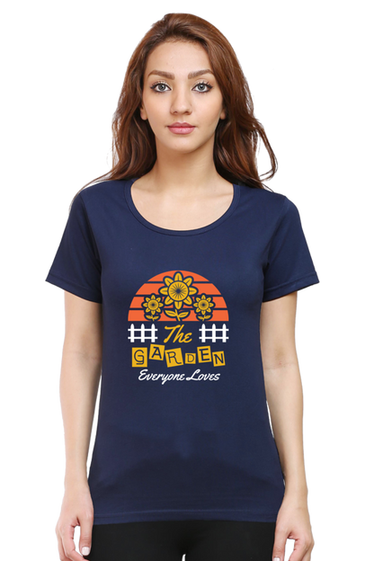 Women’s Round Neck Printed Gardening T-Shirts - everyone