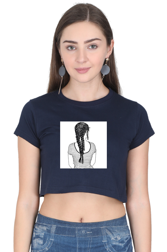 Women's Crop Top - girl with brads
