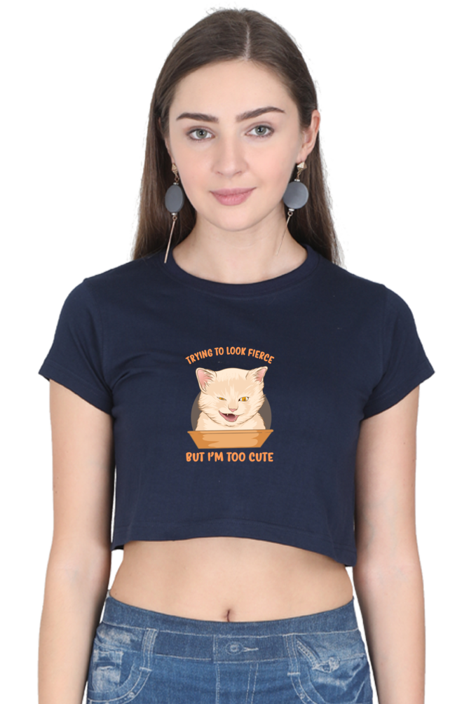 Women Funny & Queen SVG Crop Top - Fierce