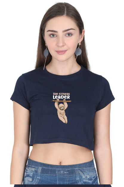 Women Funny & Queen SVG Crop Top - Leader
