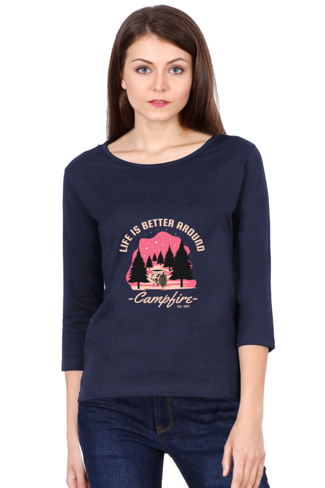Women’s Full Sleeves Adventure T-Shirts - life is better