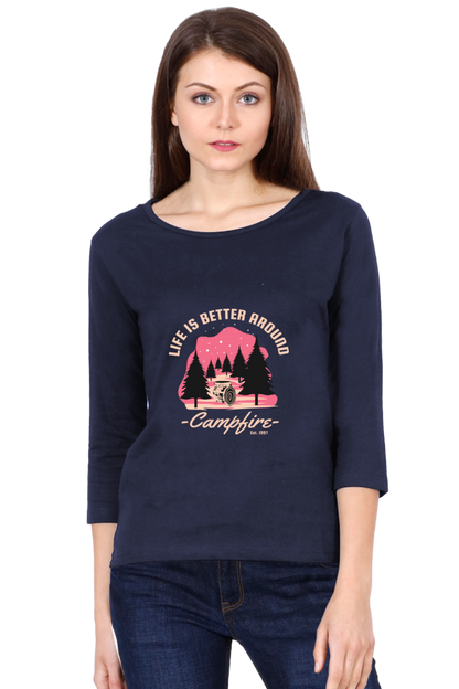 Women’s Full Sleeves Adventure T-Shirts - life is better