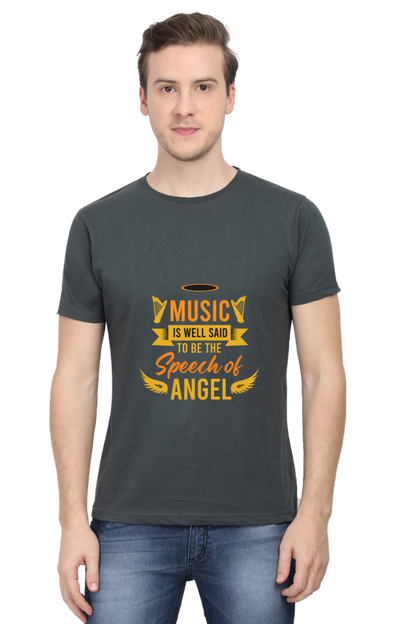 Music Unisex Cotton Round Neck T-shirt - Speech of Angle