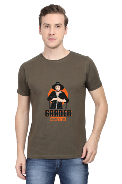 Men's Gardening Cotton Round Neck T-Shirt - gangster