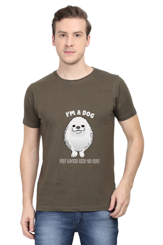 Men's Funny & Queen SVG Round Neck T-Shirt - dog