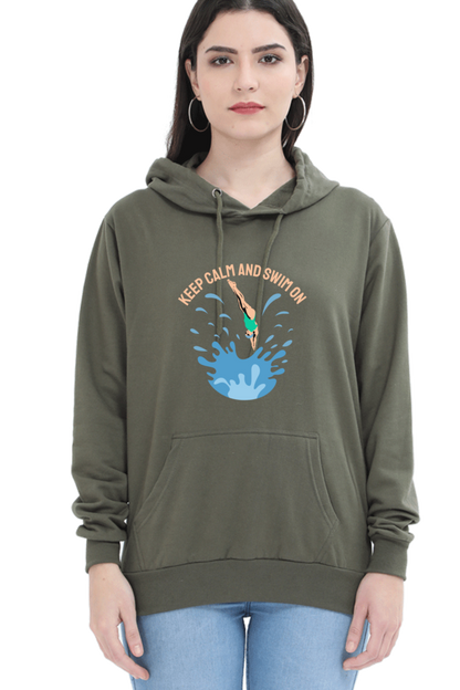 Women's Swimming Sweatshirts Hoodie - Swim On
