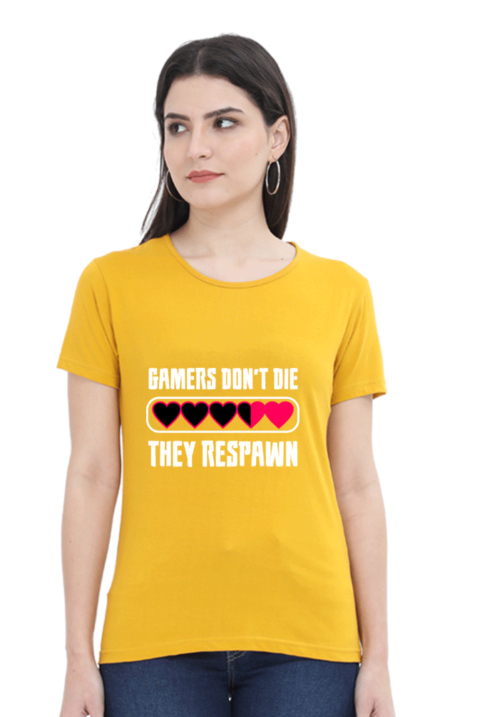 Women’s Round Neck Printed Gamer T-Shirts -  Respawn
