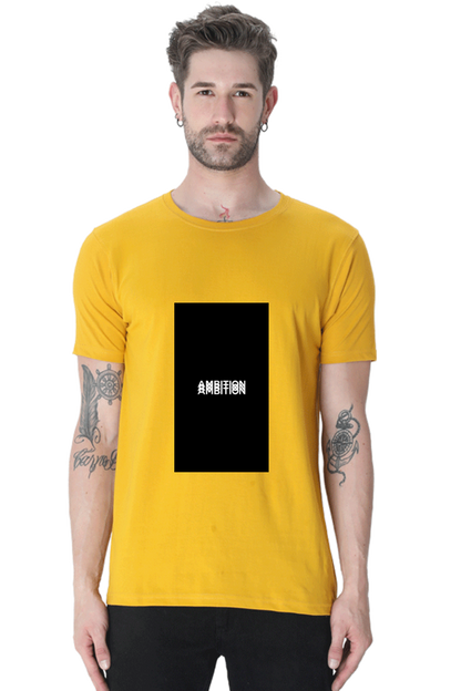 Men's Round Neck Minimalistic T-Shirt - Ambition