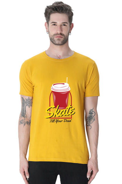 Skateboard Unisex Cotton Round Neck T-shirt - Skate